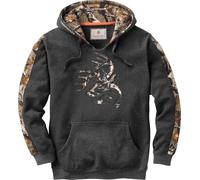Legendary Whitetails Men's Camo Outfitter Hoodie, Charcoal Heather, 4XL Tall