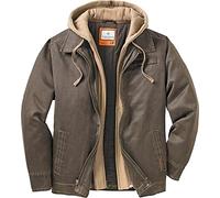Legendary Whitetails Men's Dakota Jacket Full Zip Up Winter Coat for Men Rugged Waxed Cotton Canvas Outerwear Hooded Trucker Western Style Clothing Jacket