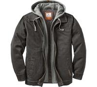 Legendary Whitetails Men's Dakota Jacket Full Zip Up Winter Coat for Men Rugged Waxed Cotton Canvas Outerwear Hooded Trucker Western Style Clothing Jacket