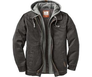 Legendary Whitetails Men's Dakota Jacket Full Zip Up Winter Coat for Men Rugged Waxed Cotton Canvas Outerwear Hooded Trucker Western Style Clothing Jacket