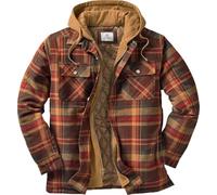 Legendary Whitetails Mens Flannel Shirt Jacket Hooded Insulated Shacket