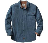 Legendary Whitetails Men's Flannel Shirt Long Sleeve Button Down 100% Cotton, Bering Sea Heather, Large