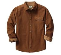 Legendary Whitetails Men's Flannel Shirt Long Sleeve Button Down 100% Cotton, Chestnut Heather, Large