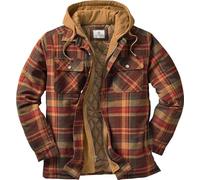 Legendary Whitetails Men's Hooded Shirt Jacket, Maplewood Plaid, 3X-Large