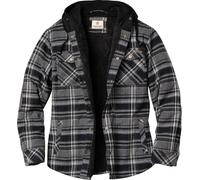 Legendary Whitetails Mens Hooded Shirt Jacket Plaid Flannel Berber Lined Polyfill Insulated, Bear's Den Plaid, LRG