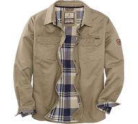 Legendary Whitetails Men's Journeyman Shirt Jacket, Flannel Lined Shacket for Men, Water-Resistant Coat Rugged Fall Clothing, Twig, 4XL Big