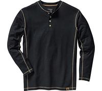 Legendary Whitetails Men's Maverick Slub Henley Shirt, Black, Large Tall