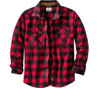 Legendary Whitetails Men's Navigator Fleece Button Up Shirt, Shotgun Shell Red Plaid, XXXXL