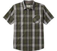 Legendary Whitetails Men's Poplin Short Sleeve Button Down Shirt, Green Canyon Plaid, Large