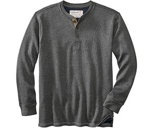 Legendary Whitetails Men's Size Tough as Buck Double Layer Thermal Henley Shirt, Charcoal Heather, X-Large Tall