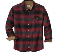 Legendary Whitetails Men's Standard Buck Camp Flannel Shirt, Cabin Fever Red Plaid, Medium