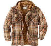 Legendary Whitetails Men's Standard Maplewood Hooded Shirt Jacket, Durango Plaid, Large