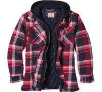 Legendary Whitetails Men's Standard Maplewood Hooded Shirt Jacket, Red Rover Plaid, Medium