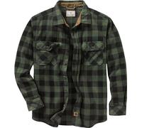 Legendary Whitetails Men's Standard Navigator Fleece Button Up Shirt, Night Forest Plaid Green, Small