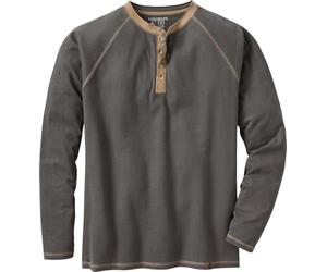 Legendary Whitetails Men's Standard Recluse Henley, Charcoal, Small