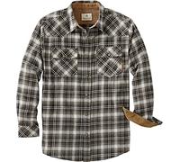 Legendary Whitetails Men's Standard Shotgun Western Flannel Shirt, Forage Green Plaid, Medium