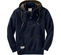 Legendary Whitetails Men's Standard Tough As Buck 1/4 Zip Action Hoodie, Midnight Navy, Large