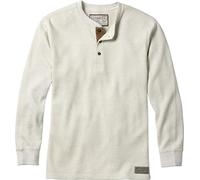 Legendary Whitetails Men's Standard Tough as Buck Double Layer Thermal Henley Shirt, Ivory Winter