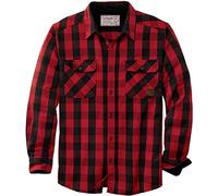 Legendary Whitetails Men's Standard Tough As Buck Heavyweight Flannel Shirt, Red Buffalo Check, XX-Large