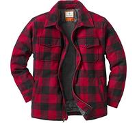 Legendary Whitetails Men's Standard Tough as Buck Outdoorsman Wool Coat, Winter Outerwear Jacket, Berber and Quilted Lined Insulated Work Clothing, Buffalo Plaid, X-Large