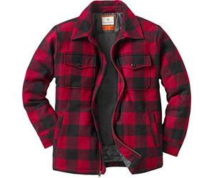 Legendary Whitetails Tough as Buck Outdoorsman Wool Coat for Men, Winter Outerwear Jacket, Berber and Quilted Lined Insulated Work Clothing, Buffalo Plaid, Medium, Buffalo Plaid, M
