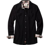 Legendary Whitetails Women’s Long Sleeve Plaid Flannel Button Up Shirt 100% Cotton, Black, S