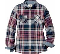Legendary Whitetails Women’s Long Sleeve Plaid Flannel Button Up Shirt 100% Cotton, Dusk Sky Plaid, L