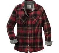 Legendary Whitetails Womens Cottage Escape Flannel Long Sleeve Plaid and Solid Color Clothes, Fitted Button Down, Forest Plaid, XXL Multicolour
