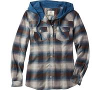 Legendary Whitetails Women's Lumber Jane Hooded Flannel Shirt, Teal Brown, XXL