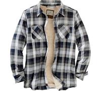Legendary Whitetails Women's Open Country Flannel Shacket Sherpa Lined Plaid Fleece Shirt Jacket Ladies Western Clothing Coat, Glacier Bay Plaid, S