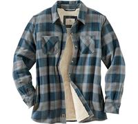 Legendary Whitetails Women's Open Country Flannel Shacket Sherpa Lined Plaid Fleece Shirt Jacket Ladies Western Clothing Coat, Appalachian River, M