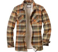 Legendary Whitetails Women's Open Country Flannel Shacket Sherpa Lined Plaid Fleece Shirt Jacket Ladies Western Clothing Coat, Rustic, XXL