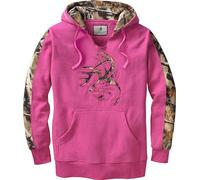 Legendary Whitetails Women's Standard Camo Outfitter Hoodie, Fuchsia, Large