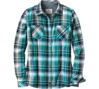 Legendary Whitetails Women's Standard Cottage Escape Flannel Shirt, Turquoise Pacific Plaid, Small