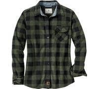 Legendary Whitetails Women's Trail Guide Fleece Button Down Shirt, Night Forest Plaid, L