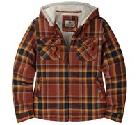 Legendary Whitetails Women's Woodland Berber Lined Hooded Shirt Jacket, Lake Cabin Plaid, XL