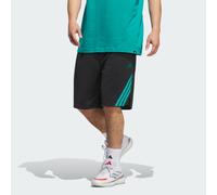 adidas Men's Legends 3-Stripes Basketball Shorts, Black/Pure Teal, S 7 inch