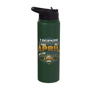 Legends are Born in April 1959 Mens Birthday Stainless Steel Insulated Water Bottle
