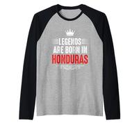 Legends are Born in Honduras Distressed Raglan Baseball Tee