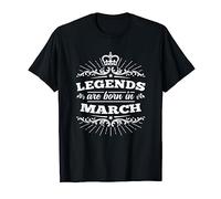 Legends are Born in March King Queen (Dark) T-Shirt