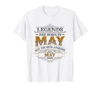 Legends Are Born In May 1986 Mens Birthday T-Shirt