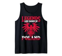 Legends are Born in Poland Eagle Flag Pride Polish Edition Tank Top