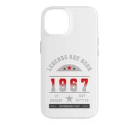 Legends Are Born In The Year 1967 Birthday Retro Varsity Case for iPhone 14