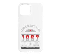 Legends Are Born In The Year 1967 Birthday Retro Varsity Case for iPhone 15