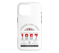 Legends Are Born In The Year 1967 Birthday Retro Varsity Case for iPhone 16 Pro