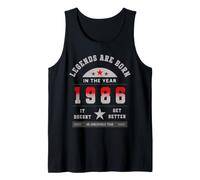 Legends are Born in The Year 1986 Retro Birthday Gift 86 Tank Top