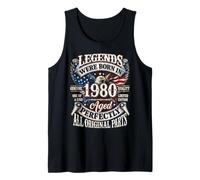 Legends Born in 1980 Vintage Patriotic Eagle 46th Birthday Tank Top