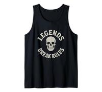 Legends Break Rules Skull Vintage Graphic Tank Top