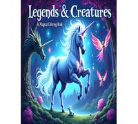 Legends & Creatures | A Magical Coloring Book | 50 Bleed-Friendly Single Side Prints | 8.5 x 11 | Dragons, Unicorns, Goblins, Ice Queen and More