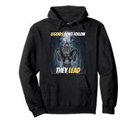 Legends Don’t Follow They Lead Funny Alpha Wolf Meme Pullover Hoodie